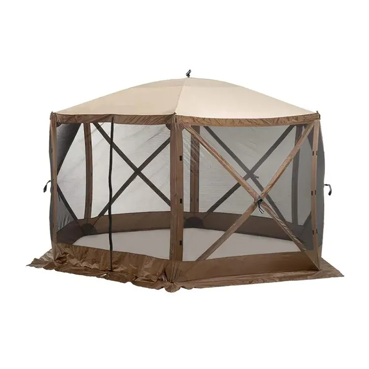 팝업 캠핑 텐트 6 면 캠핑 메쉬 스크린 룸 하우스 접이식 모기장 텐트