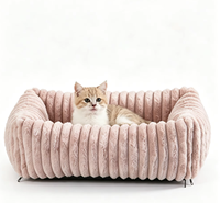 Coussin de couchage confortable et moelleux pour animaux de compagnie, matériau respirant et doux pour la peau, service de personnalisation du logo, utilisable comme lit pour chien ou chat