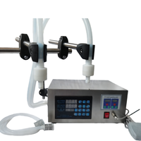 Machine de remplissage de liquides numérique à double buse avec pompe à diaphragme automatique en plastique pour bouteilles d'eau, eau minérale et jus