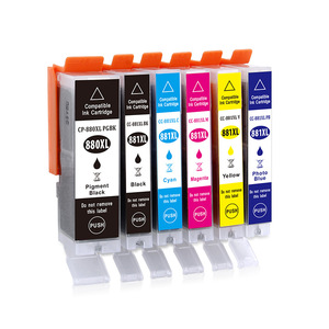 Cartouches d'encre compatibles Canon CC-881XL pour imprimantes TS8180 TS9180 TS6180 TR8580, rendement complet, noir photo, cyan, magenta, jaune - Product Image 3