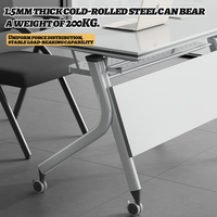 Bureau pliant en bois moderne et minimaliste, durable, facile à assembler, idéal pour la maison, l'école, les conférences et la formation