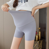 Short de maternité d'été léger, respirant, anti-transparence, taille haute, avec soutien abdominal, style décontracté, coupe trois-quarts, décolleté en V