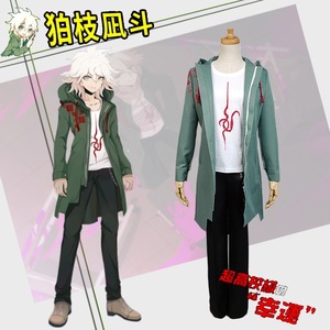 Costume de cosplay Super Danganronpa <span class=keywords><strong>2</strong></span> Nagito Komaeda, manteau à capuche vert, t-shirt, pantalon, ensemble complet, uniforme de jeu d'anime pour Halloween - Product Image 5