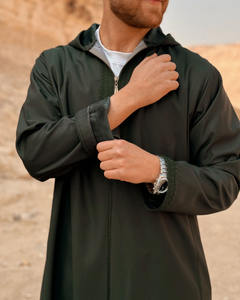 Djellaba Marocaine Traditionnelle pour Homme Caftan d'<span class=keywords><strong>Hiver</strong></span> 100% Polyester Maxi à Manches Longues pour le Ramadan - Product Image 2