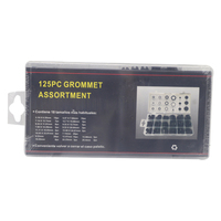 Kit d'assortiment de 125 œillets en caoutchouc ZM, œillets ronds double face, bouchons de trous solides