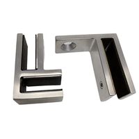 Supports de verre en acier inoxydable à 90 degrés - Utilisation industrielle et domestique moderne - Garantie de plus de 5 ans
