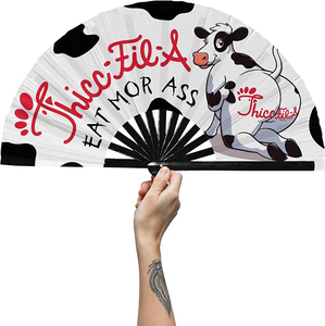 Éventail personnalisé imprimé avec des baleines en bambou durables et un son clair pour les événements de musique et les articles promotionnels - Product Image 2