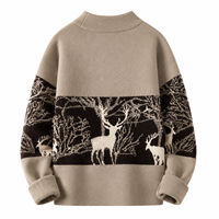 Pull de Noël décontracté à manches longues en tricot personnalisé OEM/ODM pour homme