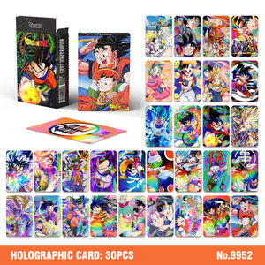 38 Diseños, 30 Piezas por Bolsa, Tarjetas Lomo Personalizadas de Anime, Tarjetas Fotográficas Holográficas, Luffy, <span class=keywords><strong>Ganyu</strong></span>, Tarjetas de Juego de Dibujos Animados Láser, Paquete de Regalo - Product Image 5