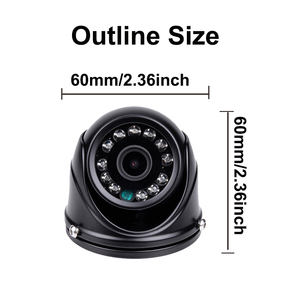 Caméra externe compacte AHD 720P pour <span class=keywords><strong>voiture</strong></span>, 12 LED IR, vision nocturne, étanche IP, boîtier métallique pour <span class=keywords><strong>surveillance</strong></span> universelle des véhicules - Product Image 2