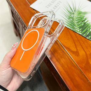 Coque de téléphone rigide magnétique transparente en acrylique dépoli pour <span class=keywords><strong>iPhone</strong></span> 17 Pro Air, coque Orange sans fil pour <span class=keywords><strong>iPhone</strong></span> 17 Pro Max - Product Image 5