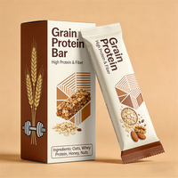 Bolsa de Plástico de Grado Alimenticio para Empaquetar Individuales Barritas de Proteína, Granos, Chocolate y Otros Snacks, con Diseño Personalizado