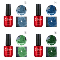 Esmalte de Uñas en Gel Profesional para Discoteca, 16 Colores Reflectantes con Purpurina, Esmalte de Uñas en Gel UV de 15 ml, Esmalte de Uñas en Gel Navideño
