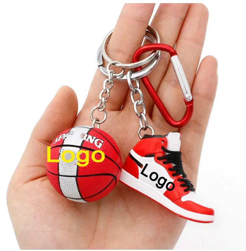 Vente en gros 3D Mini Sneakers chaussure Porte-clés Modèle mignon porte-clés avec boîte