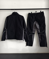 Ensembles patchwork respirant pour athlètes Fabricants de vestes coupe-vent surdimensionnées personnalisées Survêtements de printemps avec bandes réfléchissantes
