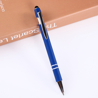 Stylo publicitaire SHULI personnalisé 2 en 1, multifonction, capacitif, avec logo en caoutchouc pour écran tactile, stylet métallique pour tablette