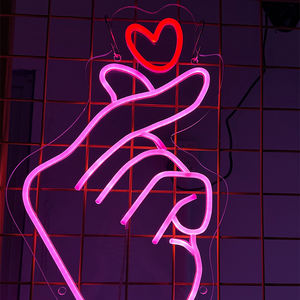 Ixel balliamo rosso 12V acrilico natale logo personalizzato illuminato open wedding car personalizzato birra insegne al neon - Product Image 4