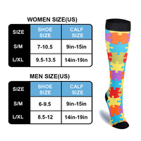 Haute élasticité cyclisme respirant infirmière jambe Protection course chaussettes de compression