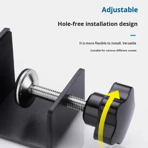 Modern Design Office <b>Desk</b> Side Partition Screen Baffle Clip Buckle Glass Fixed Clip Without Punching for Commercial Use - Product Image 4