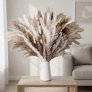 Bouquet de pampas séché naturel et écologique, moelleux, longue durée, véritable décoration de maison, mariage, fête des mères, Pâques - Product Image 2