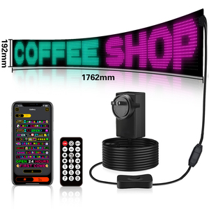 Écran publicitaire numérique LED flexible pour voiture, matrice LED RGB extérieure, 176,2x19,2cm, IP65, panneau LED 16*192, panneau LED flexible - Product Image 1