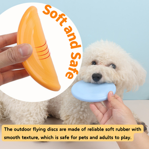 Disco Volante Multicolore Morbido e Leggero per Cani, Giocattolo Interattivo Naturale per Esterni - Product Image 3