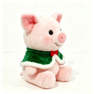 Peluche cochon rose personnalisée et adorable, jouet en peluche avec rembourrage en coton PP, poupée assise pour Halloween, pour les 0-24 mois - Product Image 2