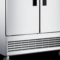 Réfrigérateur commercial électrique Wetruth à double porte, en acier inoxydable, homologué ETL, réfrigérateur vertical automatique