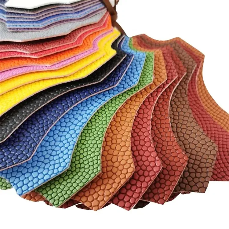 1.5Mm renkli süet mikrofiber deri kumaş suni deri olmayan dokuma kabartmalı Pu deri basketbol toprak baskı için