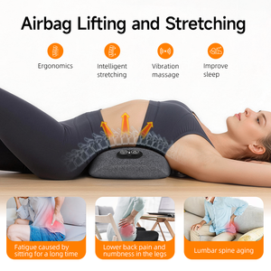 Masajeador Lumbar de Alta Calidad para Fisioterapia, con Calor y Vibración, Relajación <span class=keywords><strong>Muscular</strong></span> Profunda, Almohada de Tracción Cervical para la Circulación Sanguínea - Product Image 4