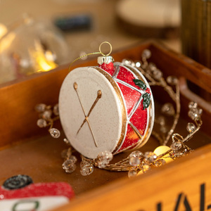 Handmade Christmas Irregular Painted Ball <b>Small</b> Pendant for Tree Decoration Car House <b>Wreath</b> Gift Carving - Product Image 5