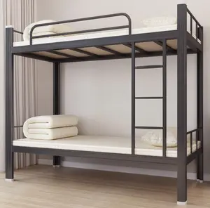 Heavy duty steel metal bunk bed double bunk bed in metal bunker bed for worker