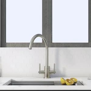 High Quality Health SUS Water Sink Faucet Single Hole Double Handle Kitchen Faucet