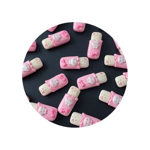 Mix Cartoon Résine Chocolat Bonbons Dos Plat Embellissements Lapin Ours Chat Cochon Chien Cabochons <span class=keywords><strong>Pour</strong></span> Artisanat Cheveux Arcs Center Decor - Product Image 4