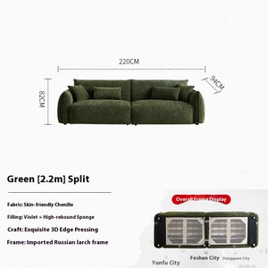 Divano di Design in Tessuto Verde Stile Bauhaus Retrò di Alta Qualità per Piccoli Appartamenti, Uso in <span class=keywords><strong>Soggiorno</strong></span> - Product Image 6