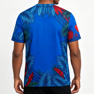 T-shirt formel personnalisé pour le festival du folklore, impression numérique, motif Boi <span class=keywords><strong>Bumba</strong></span> Caprichoso, bleu, pour le marché brésilien - Product Image 3