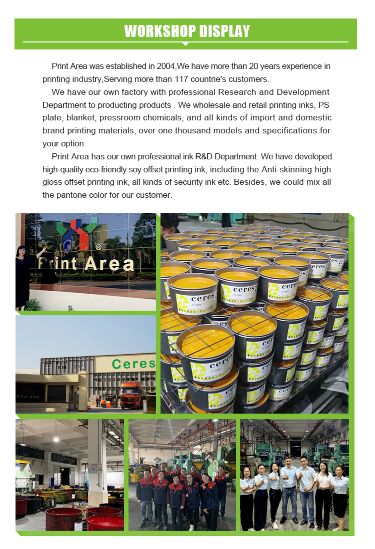 L'encre métallique offset de haute qualité pour le fer, couleur rouge rubis, sec naturel, 2 kg/boîte