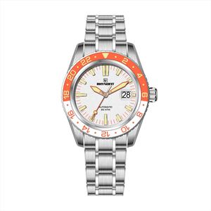 Business Japanese Movement 8215 Stainless Steel Bracelet Waterproof Luminous Silver White Face Automatic Watch <b>Date</b> Watch - Product Image 5
