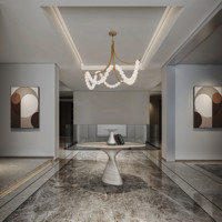 Lampe suspendue de style français personnalisée pour salon, escalier, plafonnier circulaire, luminaire suspendu en forme d'anneau en albâtre perlé