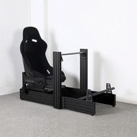 de plate-forme de course Sim jeu de voiture simulateur de conduite cockpit argent 40120 kit 8040 noir 4080 cadres en aluminium