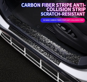 Anti-Scratch PET <strong>Letter</strong> Car Rear Sill <strong>Guard</strong> + Door Sill Plate Protection Stickers-Bumper Anti-Scuff Decal - Product Image 1