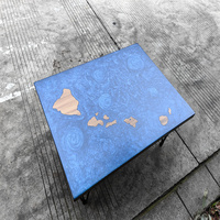 Conception unique Mobilier pour restaurant avec sortie directe d'usine Table en noyer Plateau de table à manger en bois massif et résine époxy rivière