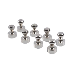 Imanes de neodimio metálicos D12x16, fuertes, para nevera, pizarrón, clavijas magnéticas plateadas, hebilla magnética/clavo para uso en refrigeradores - Product Image 4