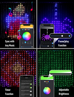 Rideau de fée programmable 400 Leds Smart Pixel Lights Rgb App Control DIY Text Led Smart Christmas Decor Rideau Lights