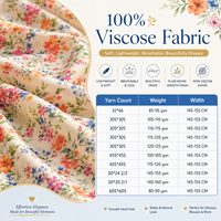 Tissu imprimé Ditsy 100% viscose, style bohème doux, textile en rayonne pour robes d'été