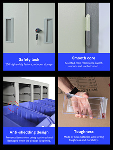 MFTLONG Armoire de <span class=keywords><strong>rangement</strong></span> en <span class=keywords><strong>métal</strong></span> et plastique à 48 tiroirs 600*220*940MM avec porte pour outils de <span class=keywords><strong>rangement</strong></span> pour salon et salle de bain - Product Image 6