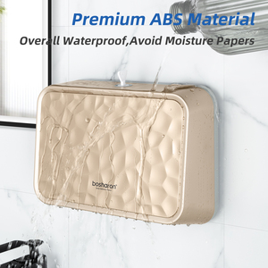 Z Dispenser tisu kamar mandi persegi, Dispenser tisu Emas Toilet ABS plastik tarik ke bawah, wadah Tisu Toilet, Dispenser handuk kertas - Product Image 5