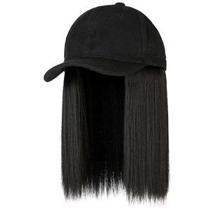 Cappello da Baseball Regolabile da Donna a 6 Pannelli con Estensioni per <span class=keywords><strong>Capelli</strong></span>, Parrucca Integrata, Stile Liscio o Riccio, in Tessuto Sintetico - Fornitore - Product Image 3