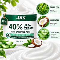Crème pour les mains et les pieds à 40% d'urée et 2% d'acide salicylique, avec du thé vert, de l'huile de noix de coco et de l'aloe vera, pour les peaux sèches et rugueuses, 170 g, marque privée