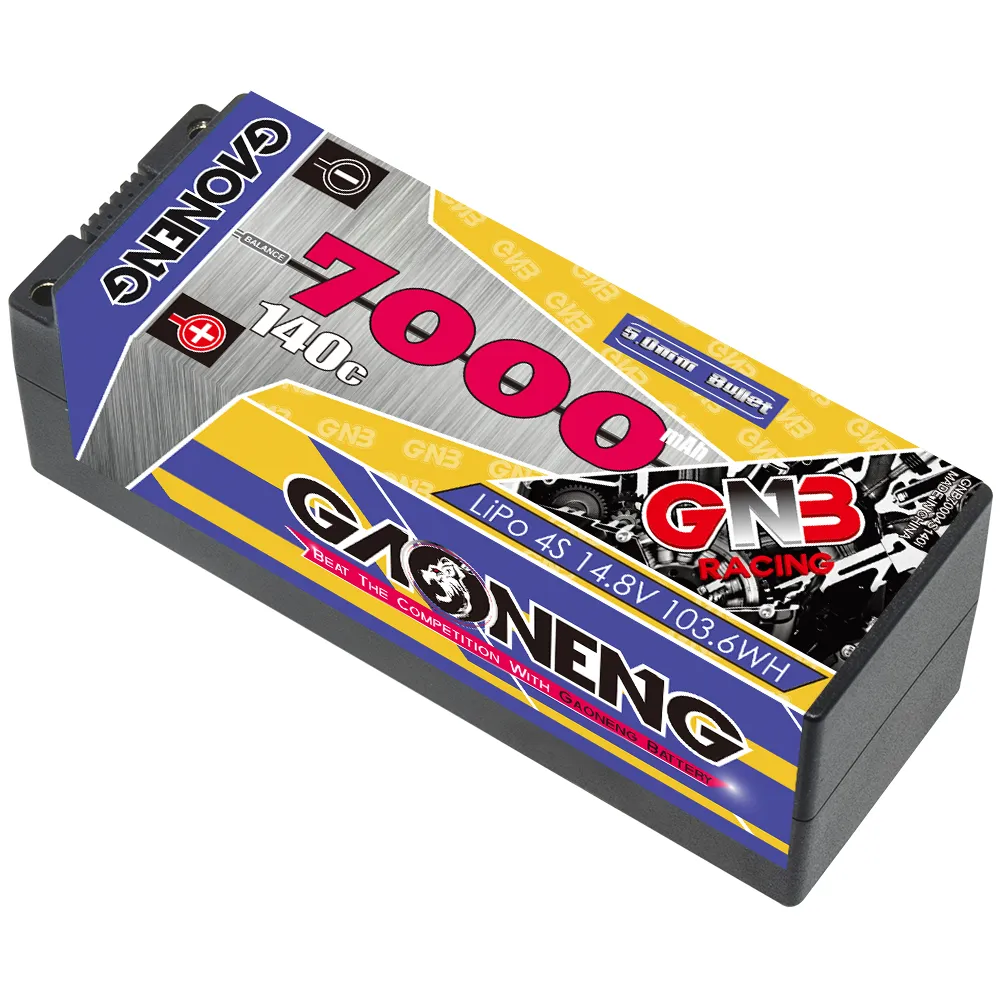 GNB GAONENG 7000MAH 4S 14.8V 140C RC LiPo แบตเตอรี่ 5 มม.5.0 มม.Built-in Balance Connectorกรณี RC รถบรรทุกรถบรรทุกเรือแข่ง